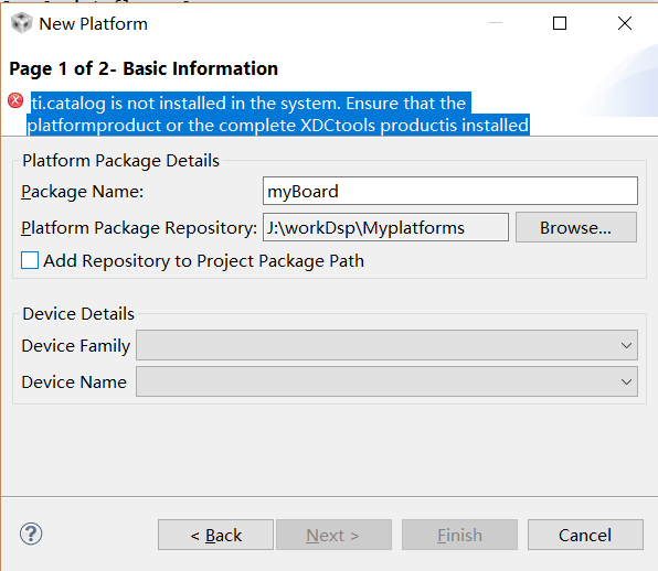 Can not new platforms? - Processors forum - Processors - TI E2E support ...