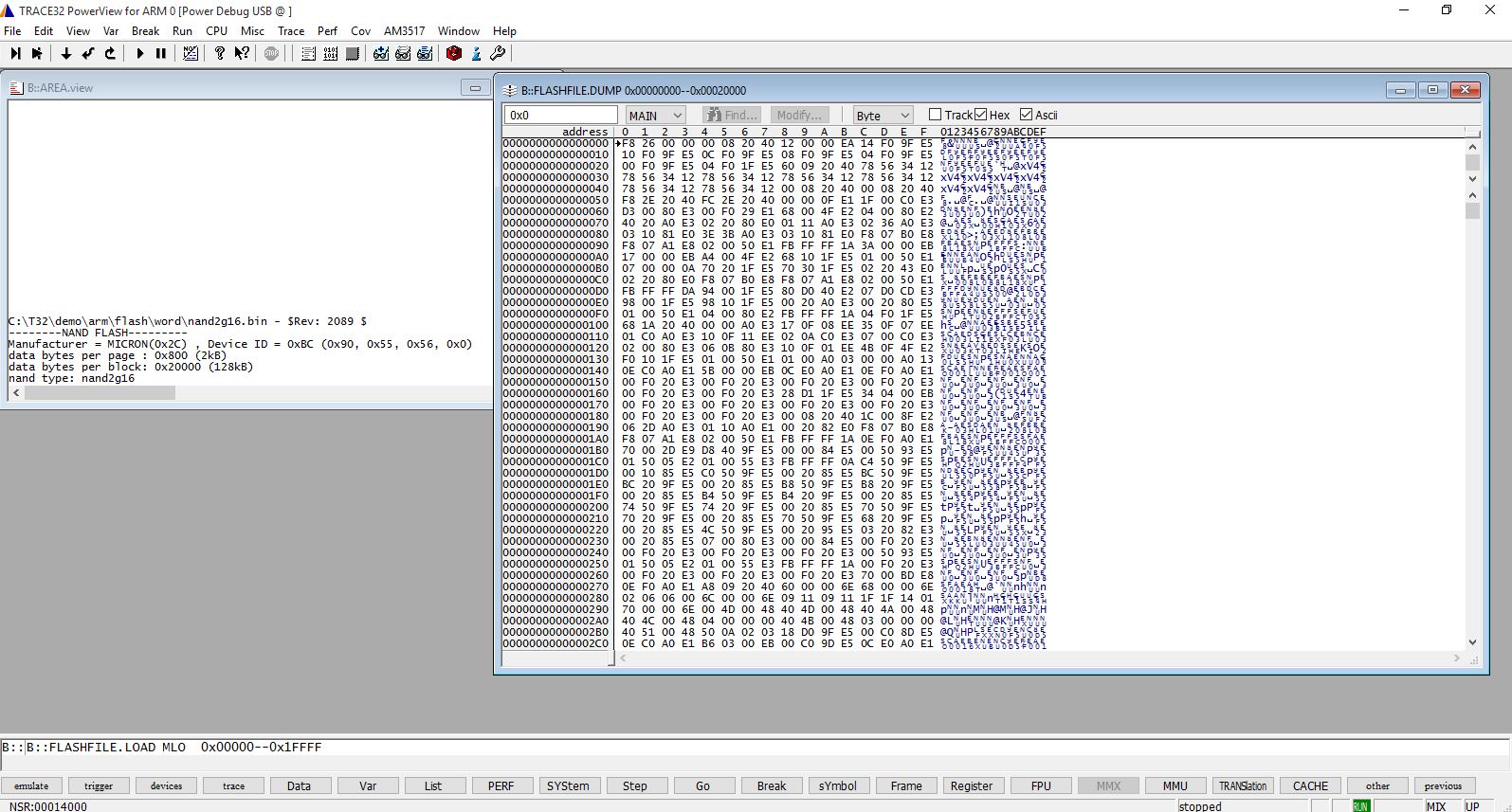 Issue Am3517 Fails To Boot From Nand Flash If I Use Lauterbach Debugger To Program Nand Flash Processors Forum Processors Ti E2e Support Forums