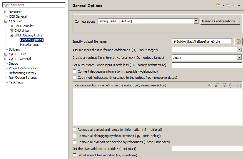 An objcopy equivalent for mac