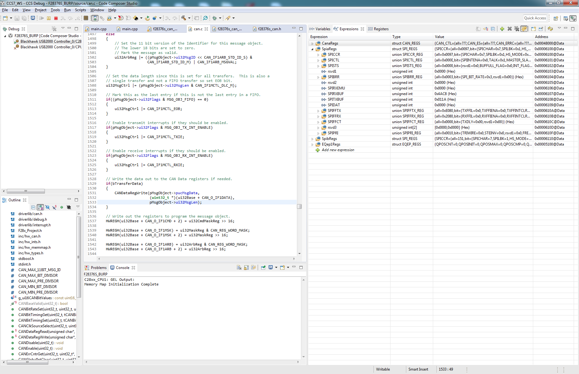 CCS/TMS320F28376S: Memory map prevented reading 0x000480xx@Data - Code ...