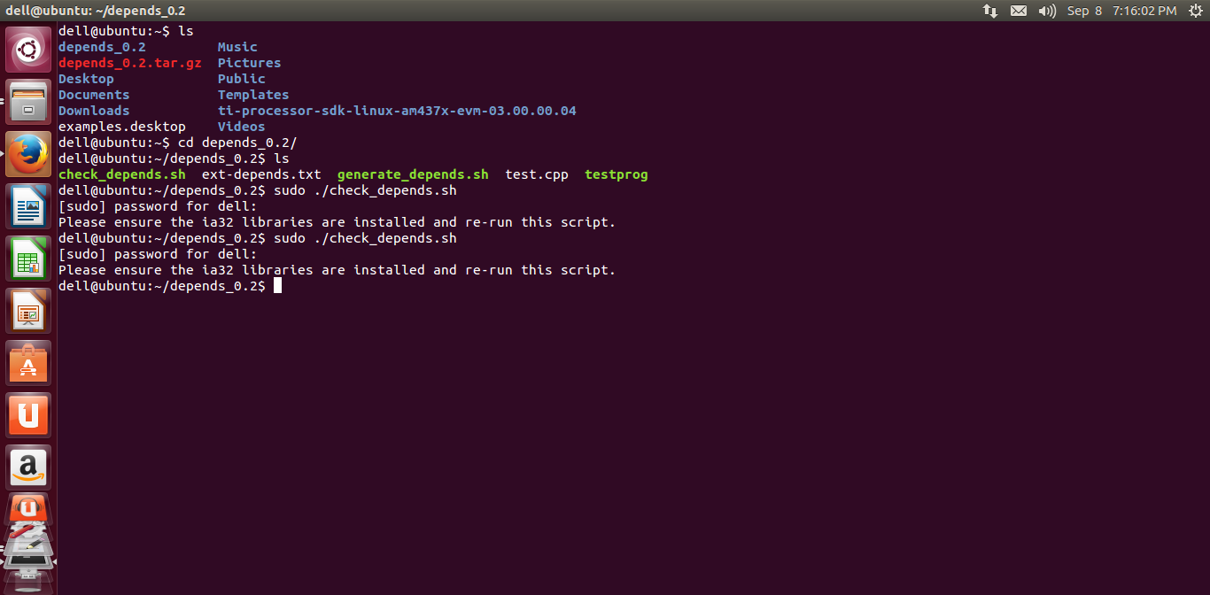 How to install 32 bit libraries in Ubuntu 13.0 for CCSv5.0 Code