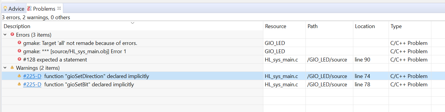 CCS/TMS570LC4357: Error #128 expected a statement - Code Composer ...