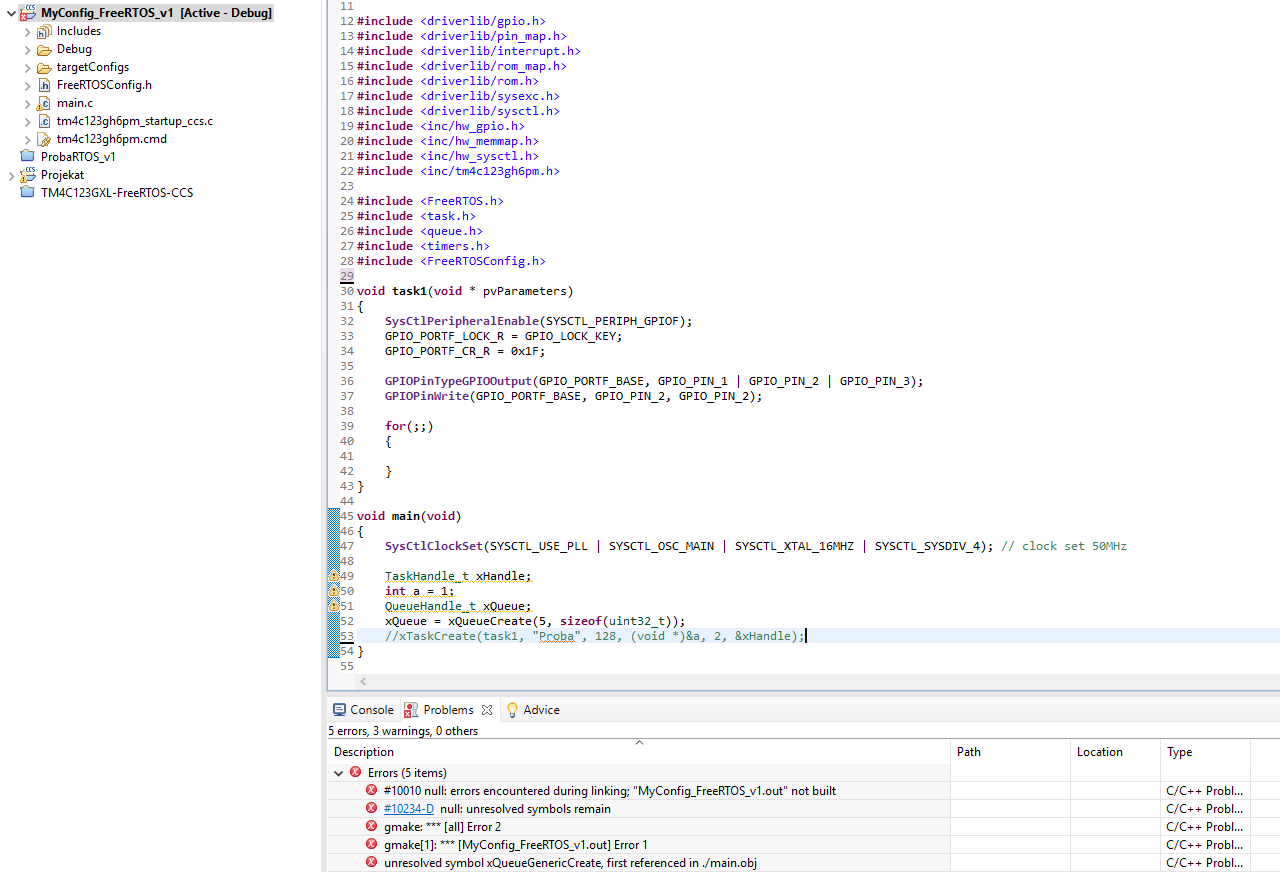 CCS/TM4C123GH6PM: Configuration FreeRTOS In CCS - Code Composer Studio ...