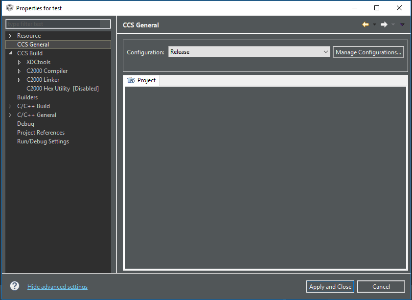 CCS/CCSTUDIO: CCS Crashes When I Change Selected Build Configuration In ...