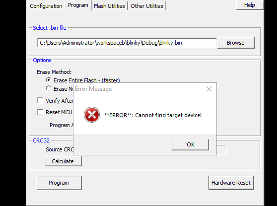 CCS/TM4C1294NCPDT: CORTEX_M4_0: Error connecting to the target: Unable ...