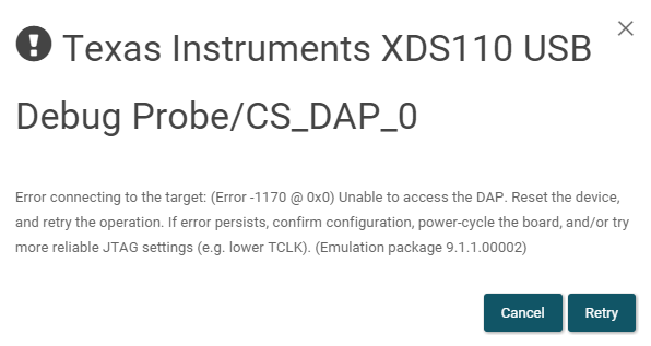 Uniflash Uniflash Fails With Error 1170 Although It Can Be Done With Ccs Arm Based Microcontrollers Forum Arm Based Microcontrollers Ti E2e Support Forums