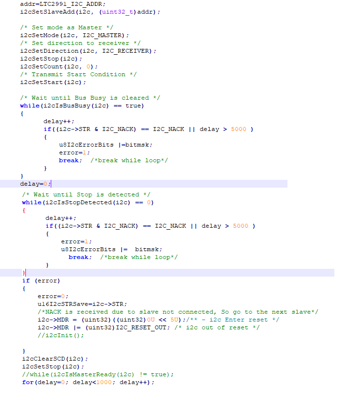 TMS570LC4357: Understanding TI I2C Bus - Arm-based microcontrollers ...