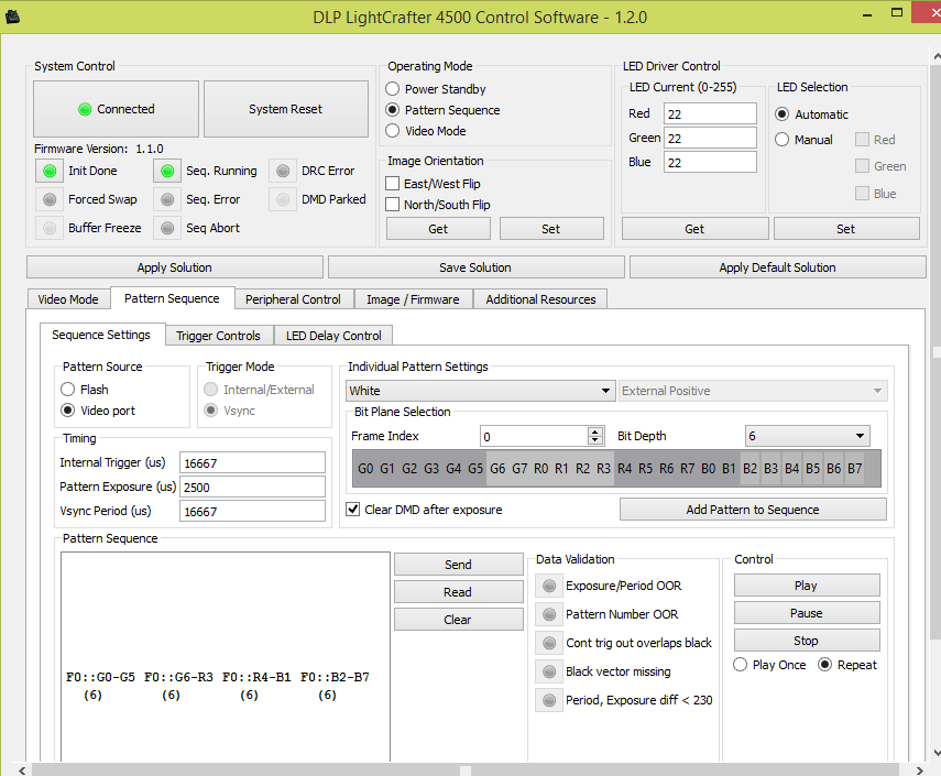 HDMI Input using pattern sequence (video port) - DLP products forum ...