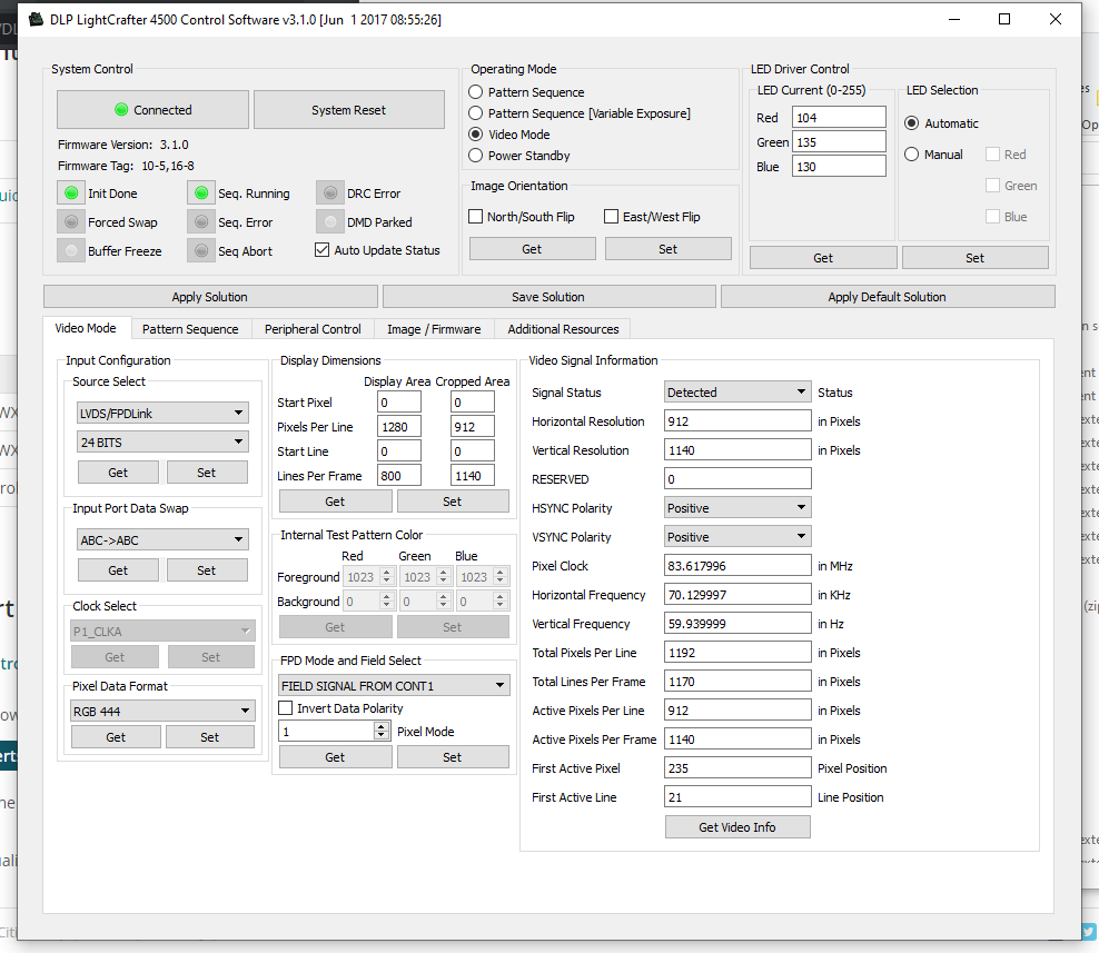 DLPC350: Wrong resolution detected when in LVDS mode - DLP products ...