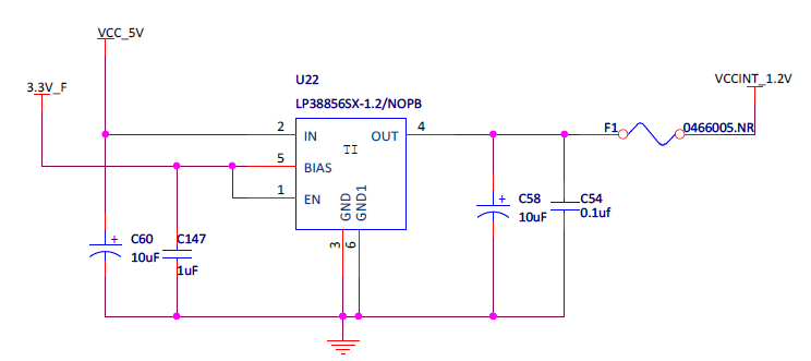 Issue of LP38856SX-1.2/NOPB output voltage - Power management forum ...