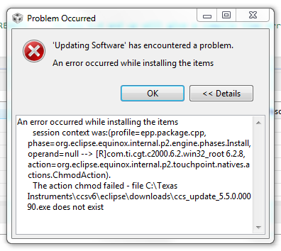 CCS 6 Update problem - Code Composer Studio forum - Code Composer ...