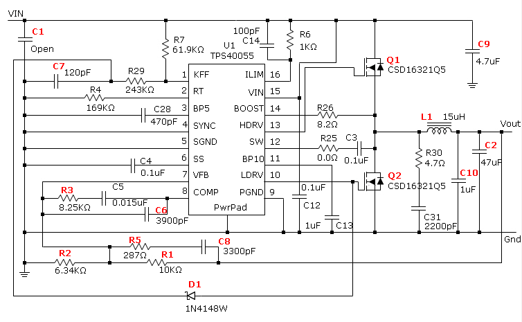 SwitcherPro Online-Version TPS40055 - Simulation, hardware & system ...