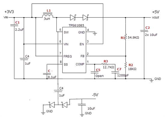 [Resolved] TPS61085 - Boost + negative voltage source - Power ...