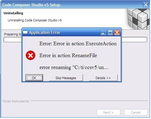 How can I force to un-install CCS V5 - Code Composer Studio forum ...