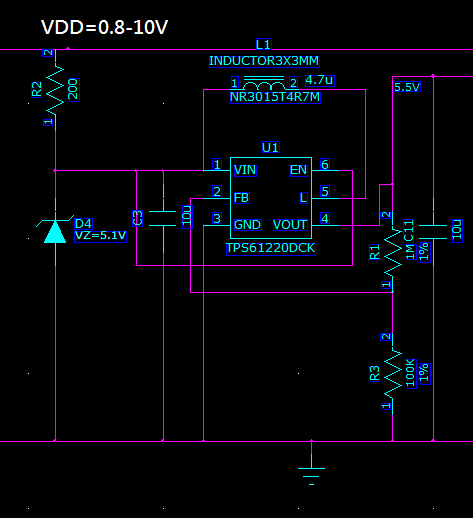 adding TPS61220 input voltage limiting resistor - Power management ...