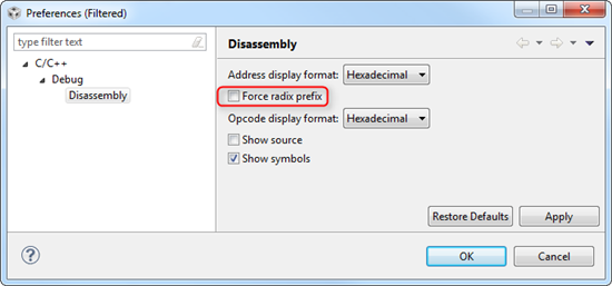 Disassembly View CCS5 vs CCS6 - Code Composer Studio forum - Code ...