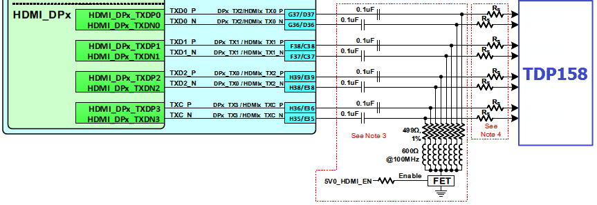 TDP158 Use TDP158 to HDMI redriver on DP HDMI dual mode display