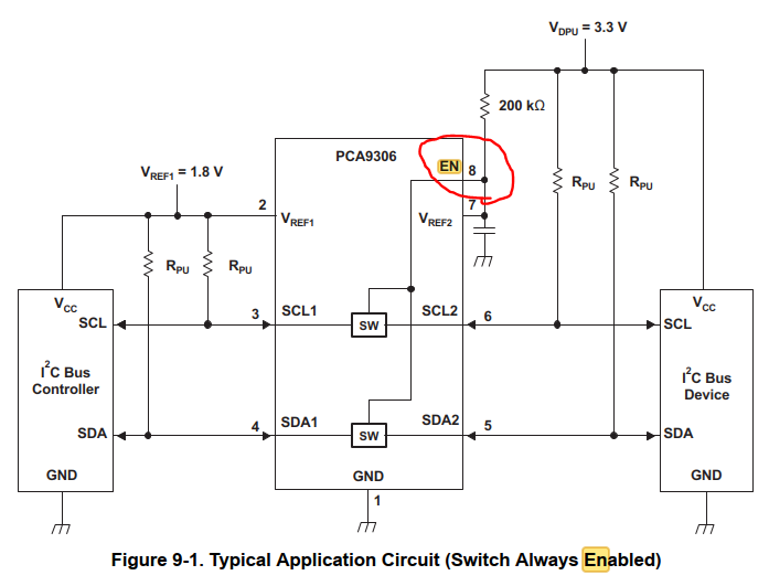 PCA9306: How To Calculate The EN Pin Voltage? - Interface Forum ...