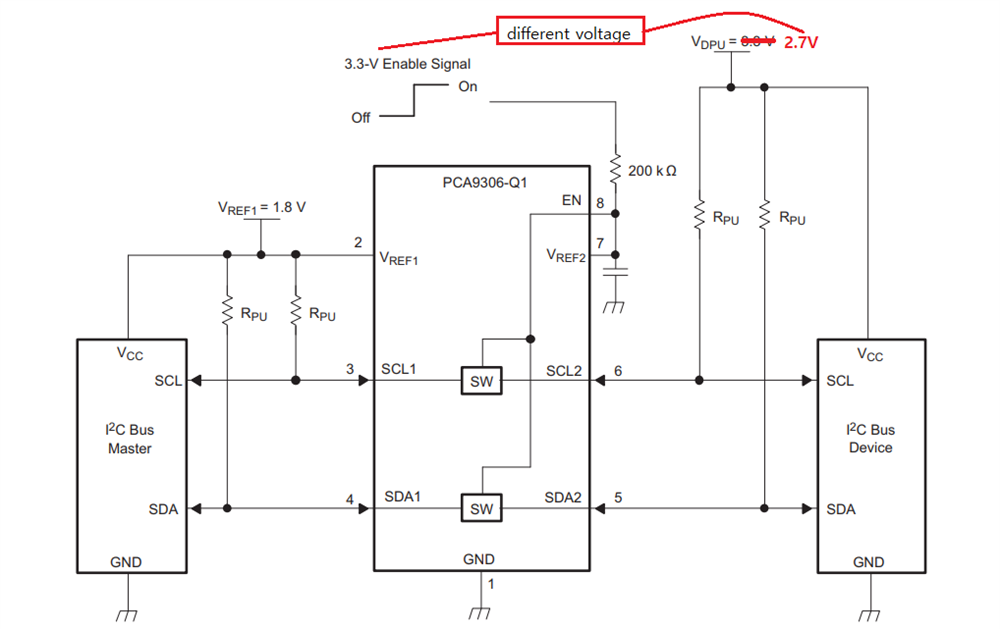 PCA9306-Q1: Please review the schematic - Interface forum - Interface ...