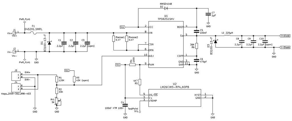 TPS92515HV: Dimmable LED line light - Power management forum - Power ...