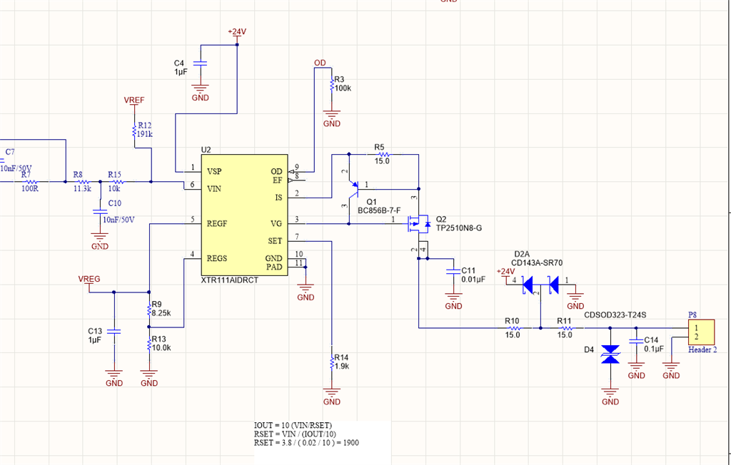 XTR111: Current drops with increase of loop load - Amplifiers forum ...