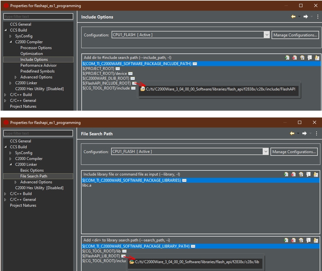 TMS320F28388D: How to use F2838x_C28x_FlashAPI.lib - C2000 ...