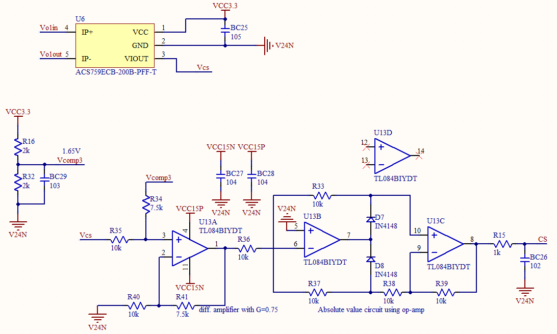 LM5046 Current sense input using allegro current sensor instead of