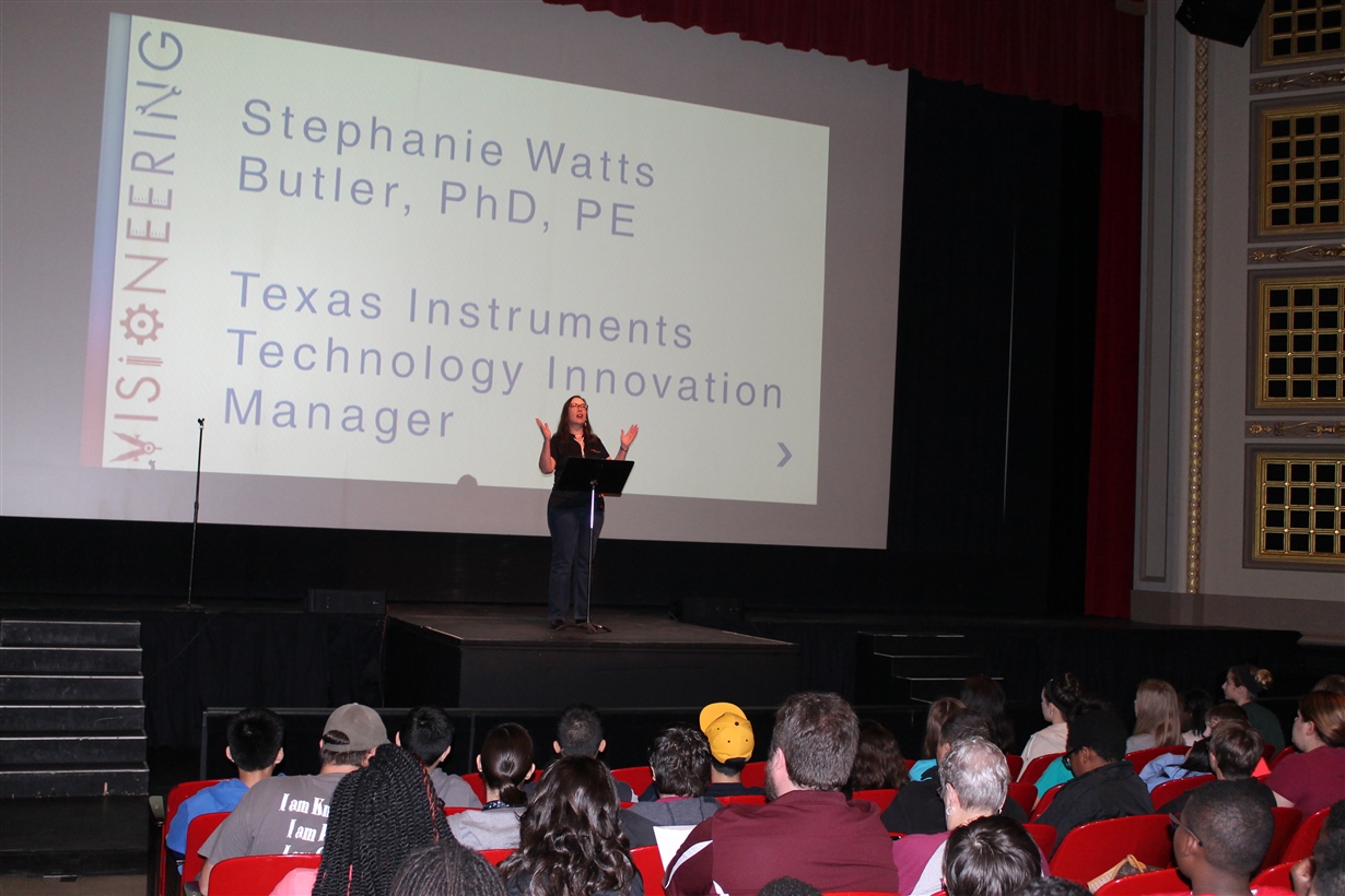 TIer Stephanie Butler kicks off National Engineers Week at Visioneering, inspiring students to create the future