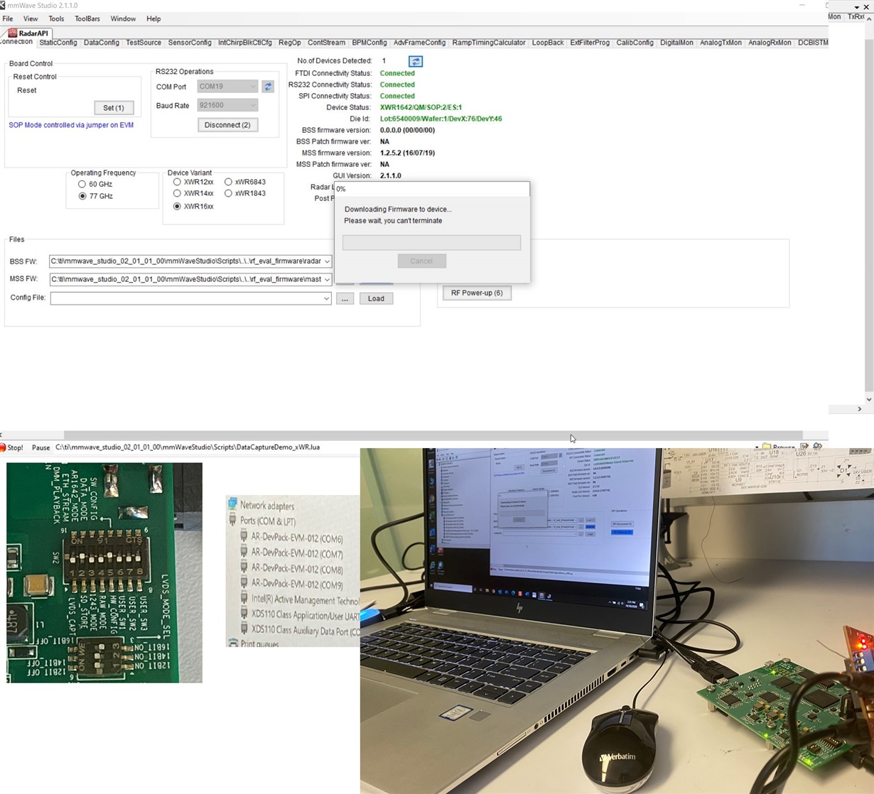 DCA1000EVM: DCA1000EVM - Sensors Forum - Sensors - TI E2E Support Forums