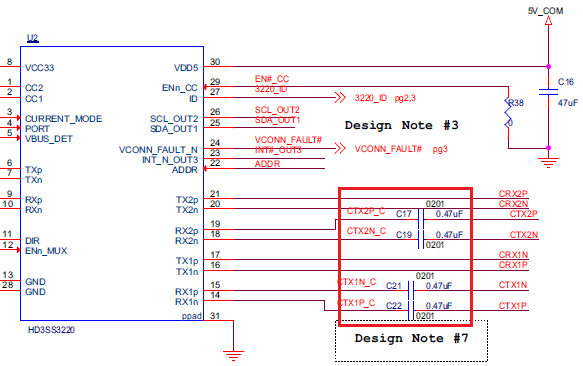 HD3SS3220: AC Coupling Capacitors for SS signals - Interface forum ...