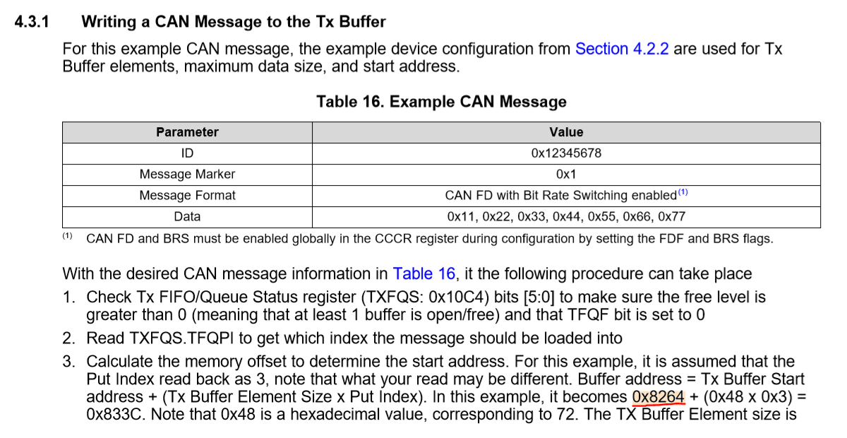 TCAN4550-Q1: TX buffer start address - Interface forum - Interface - TI ...