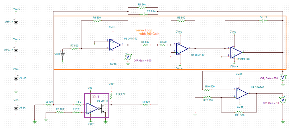 Measure Input offset voltage of an open collector comparator ...