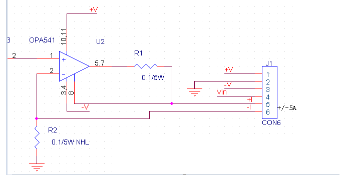 TINA/Spice/OPA549: SINE Wave current 5A for testing CT 