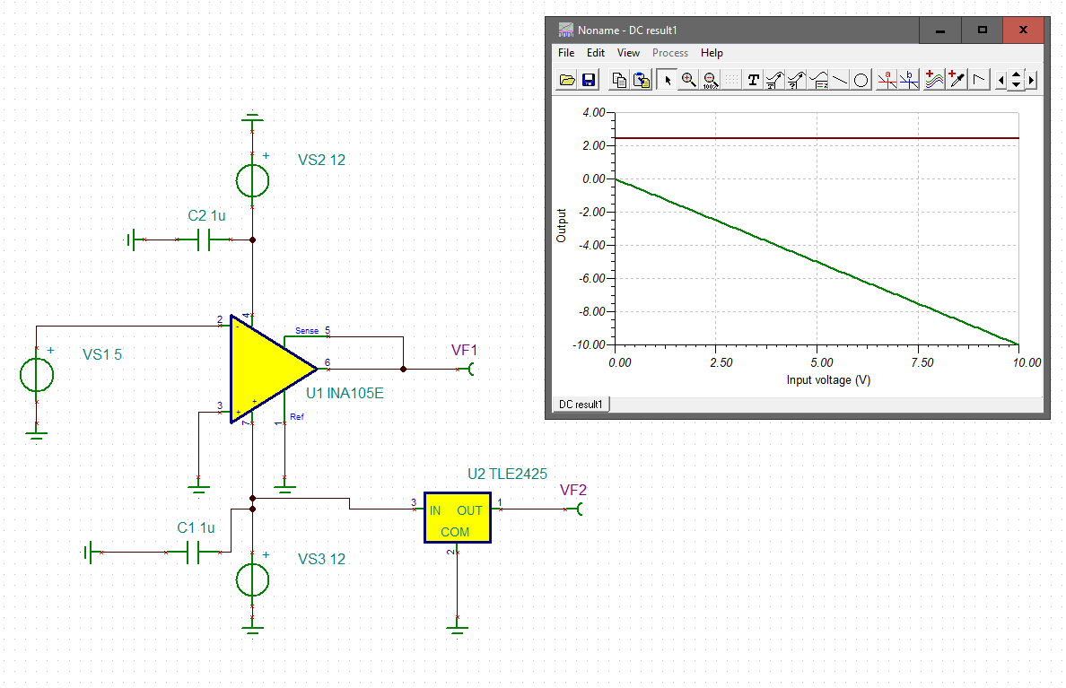INA105: Unity-Gain Inverting Amplifier Output Issues - Amplifiers forum ...