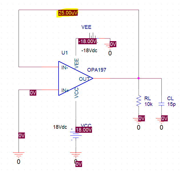 TINA/Spice/OPA197: OPA197 input offset voltage in Monte-Carlo ...