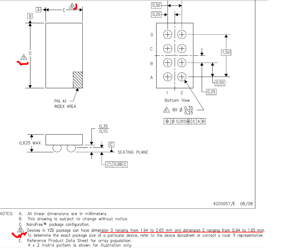 OPA2376: OPA2376 YZD dimensions and footprint - Amplifiers forum ...