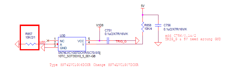 SN74LVC1G07: Use SN74LVC1G07 as driver, but no output from device 