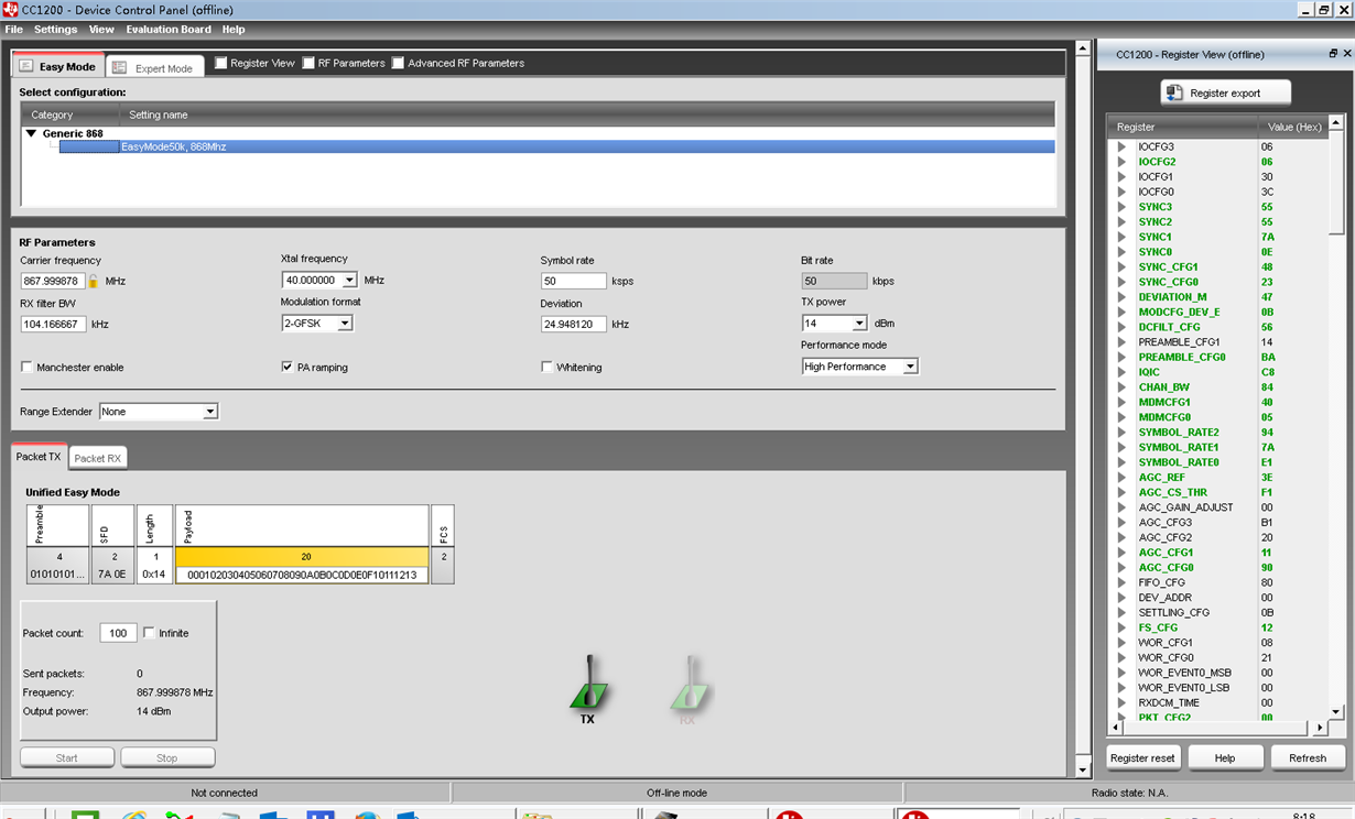 How to configure CC1200 parameters using SmartRF Studio 7 ? - Sub-1 GHz ...