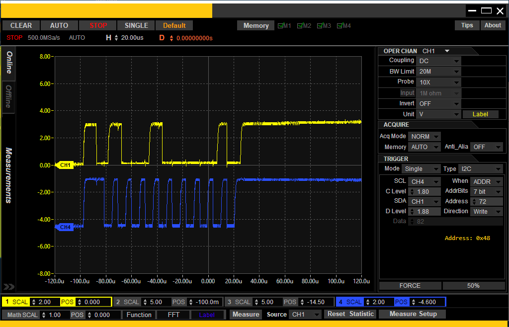 MSP432E401Y: Connecting two i2c modules (I2C1 and I2C4) on MSP432 as ...