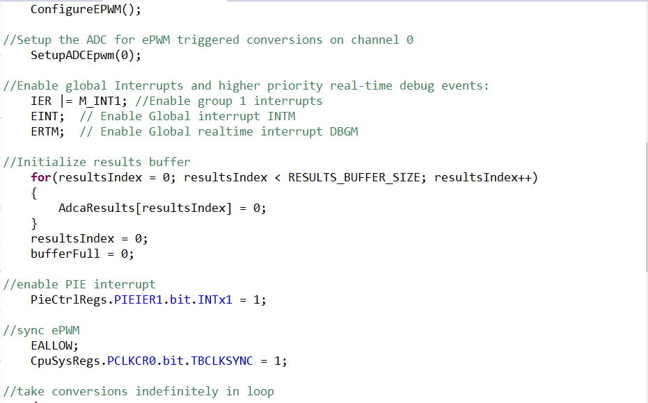 CCS/TMS320F28377D When I use epwm to trigger adcb,how to config adc