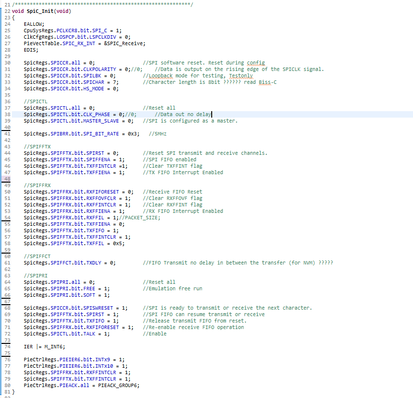 TMS320F28377D: SPI Slave mode 0 sending transmit data delayed by one ...