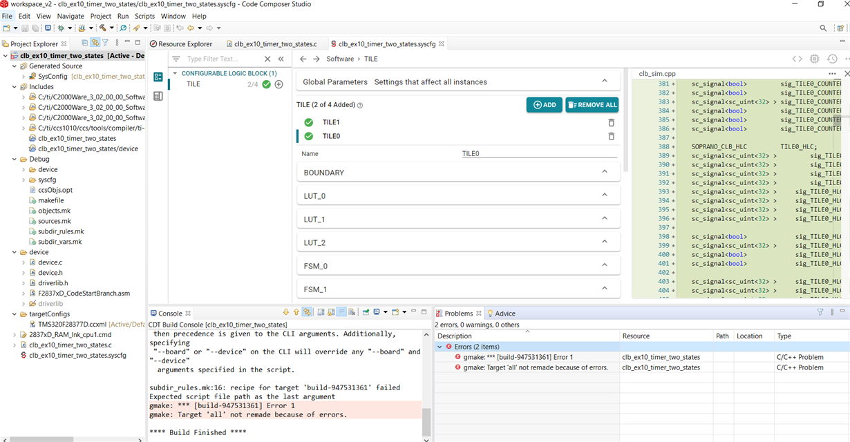 CCS/CCSTUDIO: CLB - C2000 microcontrollers forum - C2000™︎ ...