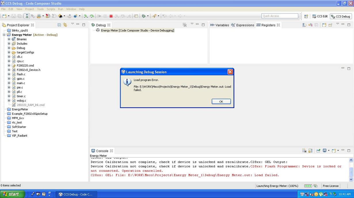Error Loading Program in TMS320F280220 - C2000 microcontrollers forum ...