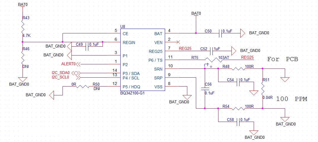 BQ34Z100-G1 schematic circuit design review - Battery Management - Gas ...