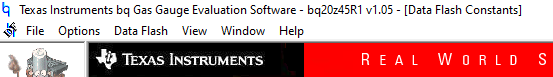 BQ20Z45-R1: BQEval SW says "detected device is not compatible with this ...