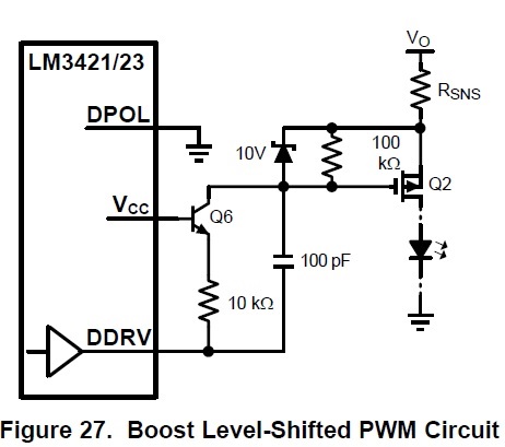 PMOS dimming at LM3423 Buck-boost - Power management forum - Power ...