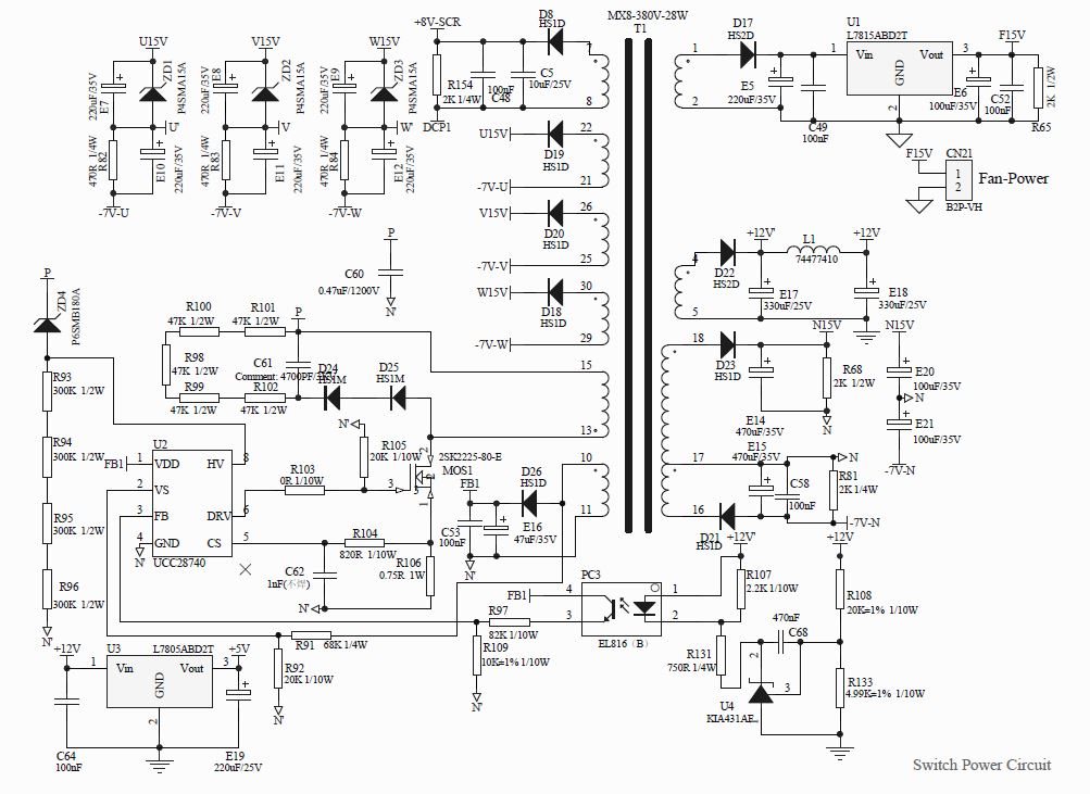 UCC28740: The VDD voltage is below 21V when starting up, and there