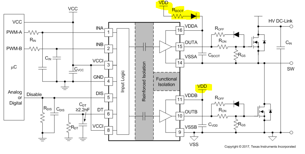 UCC21520-Q1: How can we drive UCC21520? - Power management forum ...