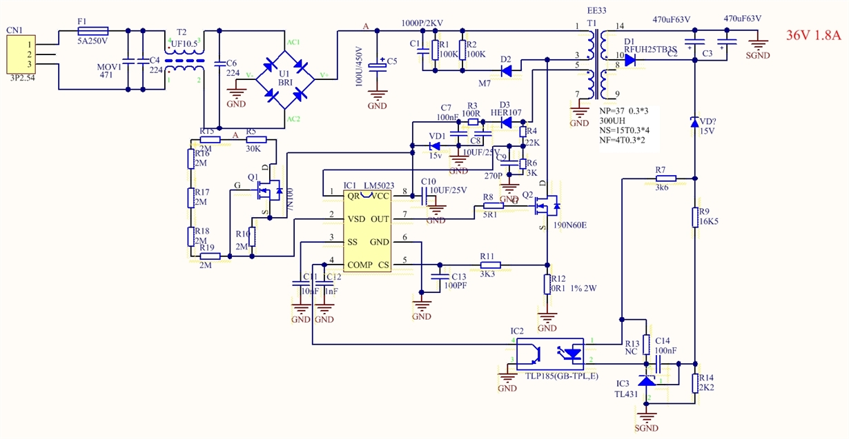 Set the over current protection for LM5023 - Power management forum ...