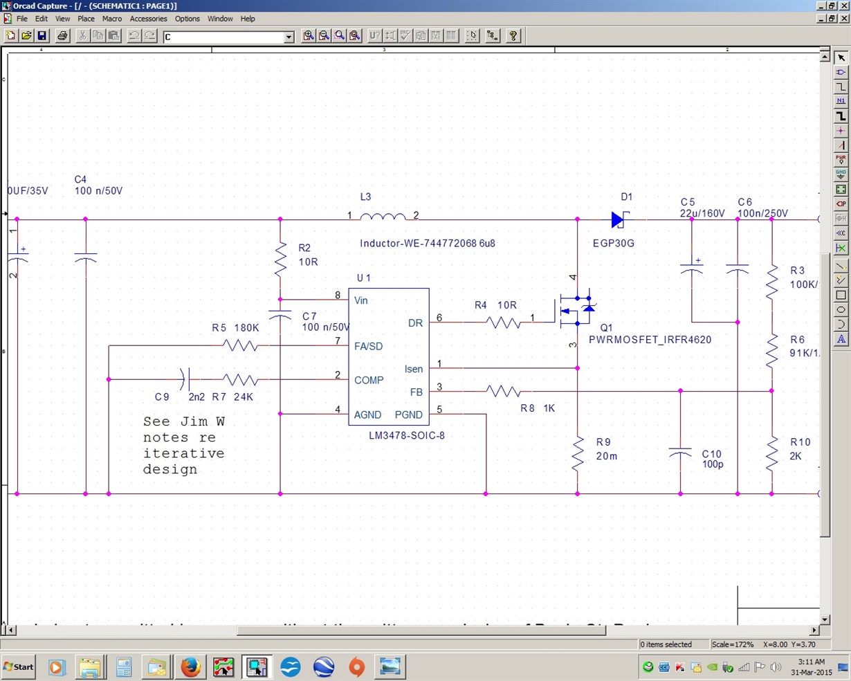 LM3478 fails to switch with Vin